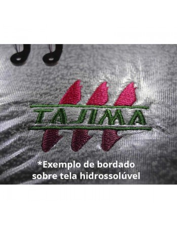 Exemplo de bordado com tela hidrossolúvel plástica